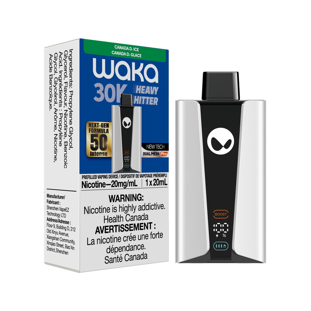 WAKA Heavy Hitter 30k Disposable Vape (with a 50mg Nicotine Hit Feeling) ***HARMONIZED STAMPED***