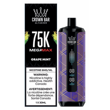 Load image into Gallery viewer, AL Fakher Crown Bar Mega Max 75k Disposable Vape ***HARMONIZED STAMPED***
