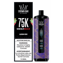 Load image into Gallery viewer, AL Fakher Crown Bar Mega Max 75k Disposable Vape ***HARMONIZED STAMPED***
